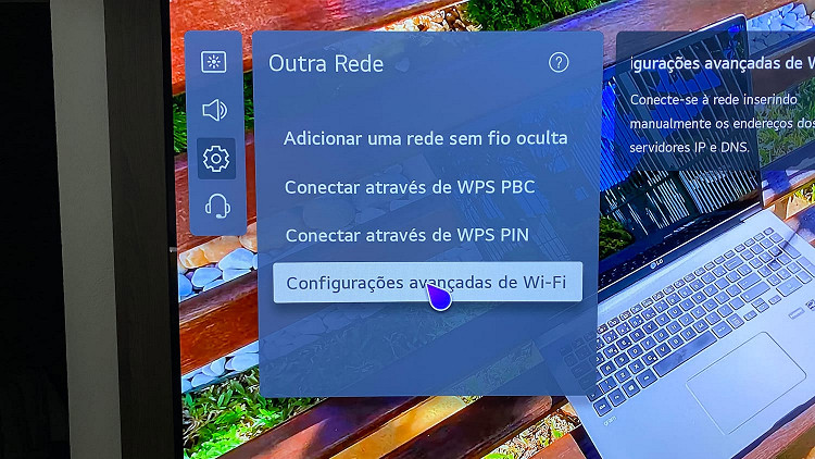 outra rede lg smart alterar dns