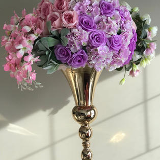 Short Gold Vase