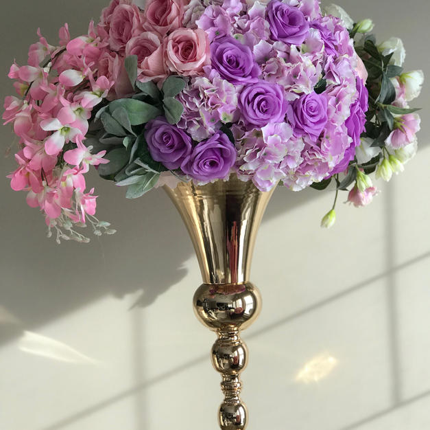 Short Gold Vase