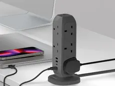 Momax ONEPLUG Power Tower 讓生活變得更簡潔,整理桌面由直立式插座開始。