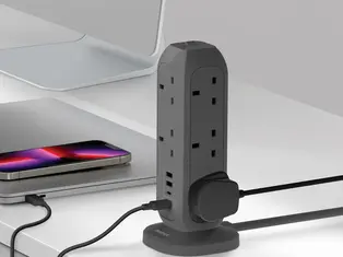 Momax ONEPLUG Power Tower 讓生活變得更簡潔,整理桌面由直立式插座開始。