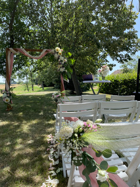 Bout de banc cérémonie laïque Rose