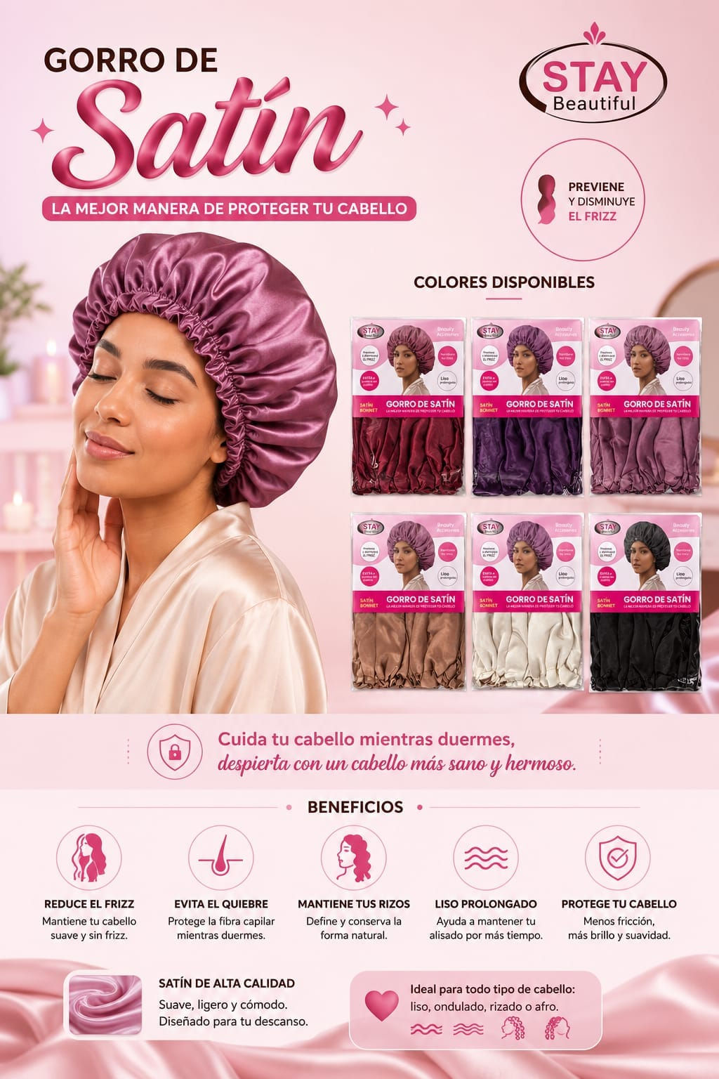 Gorro de satin