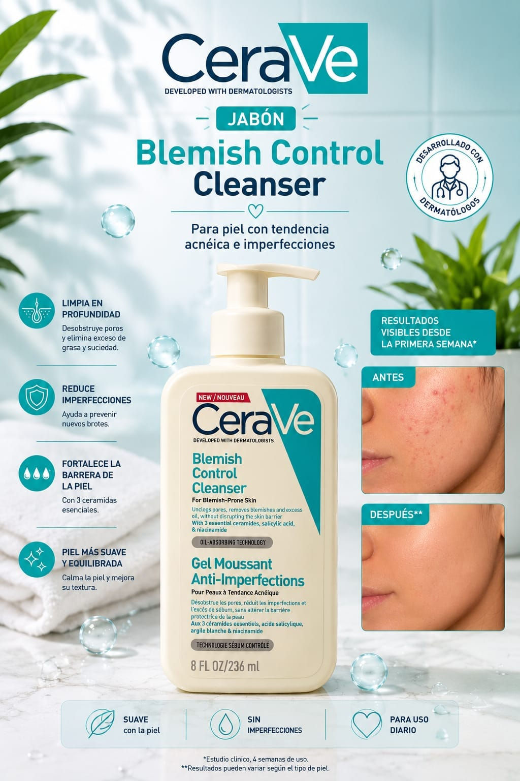 Limpiador anti acné cerave
