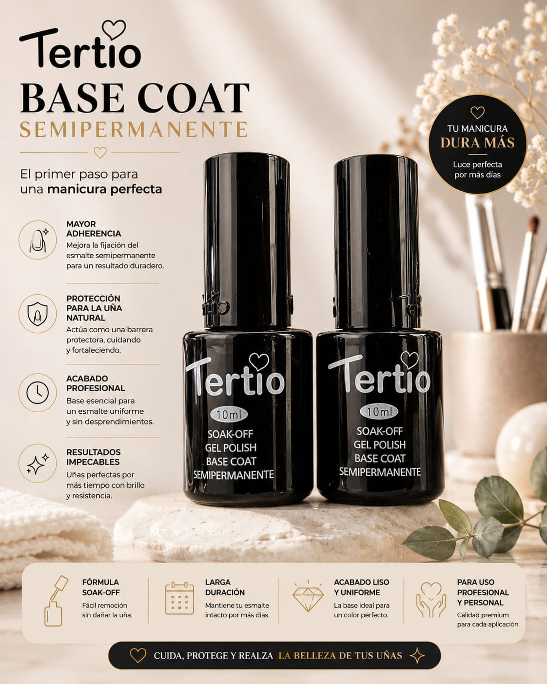 Base tertio para uñas