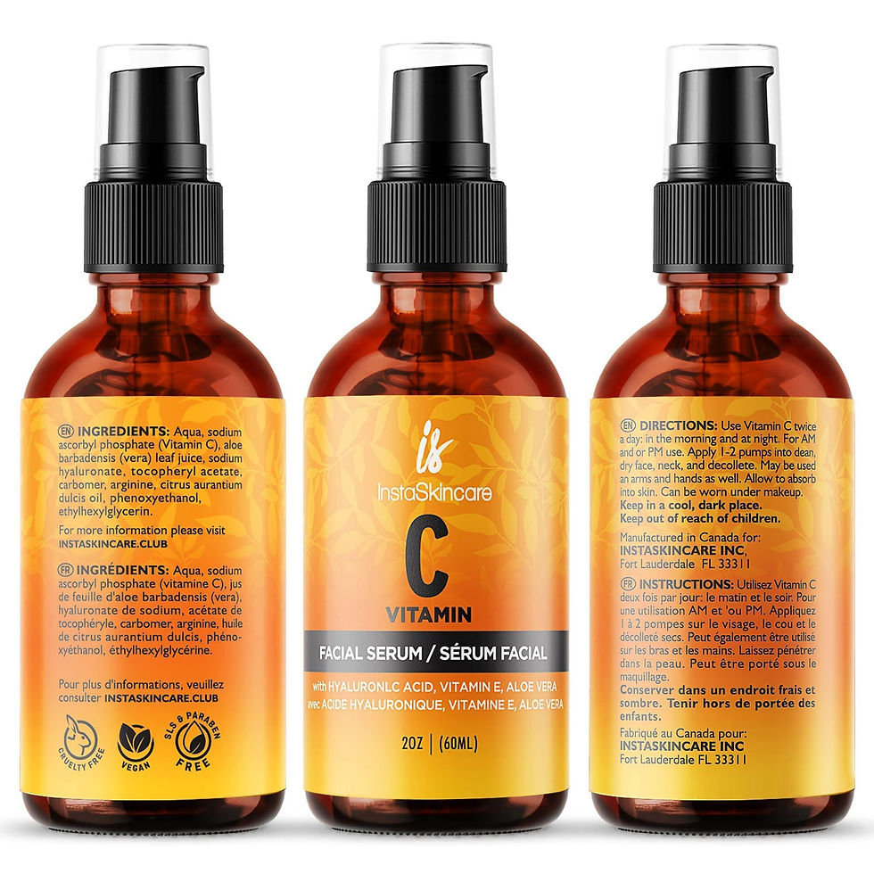 Thumbnail: Vitamin C Serum for Face with Hyaluronic Acid Vitamin E Anti Aging Big Size 2 Oz