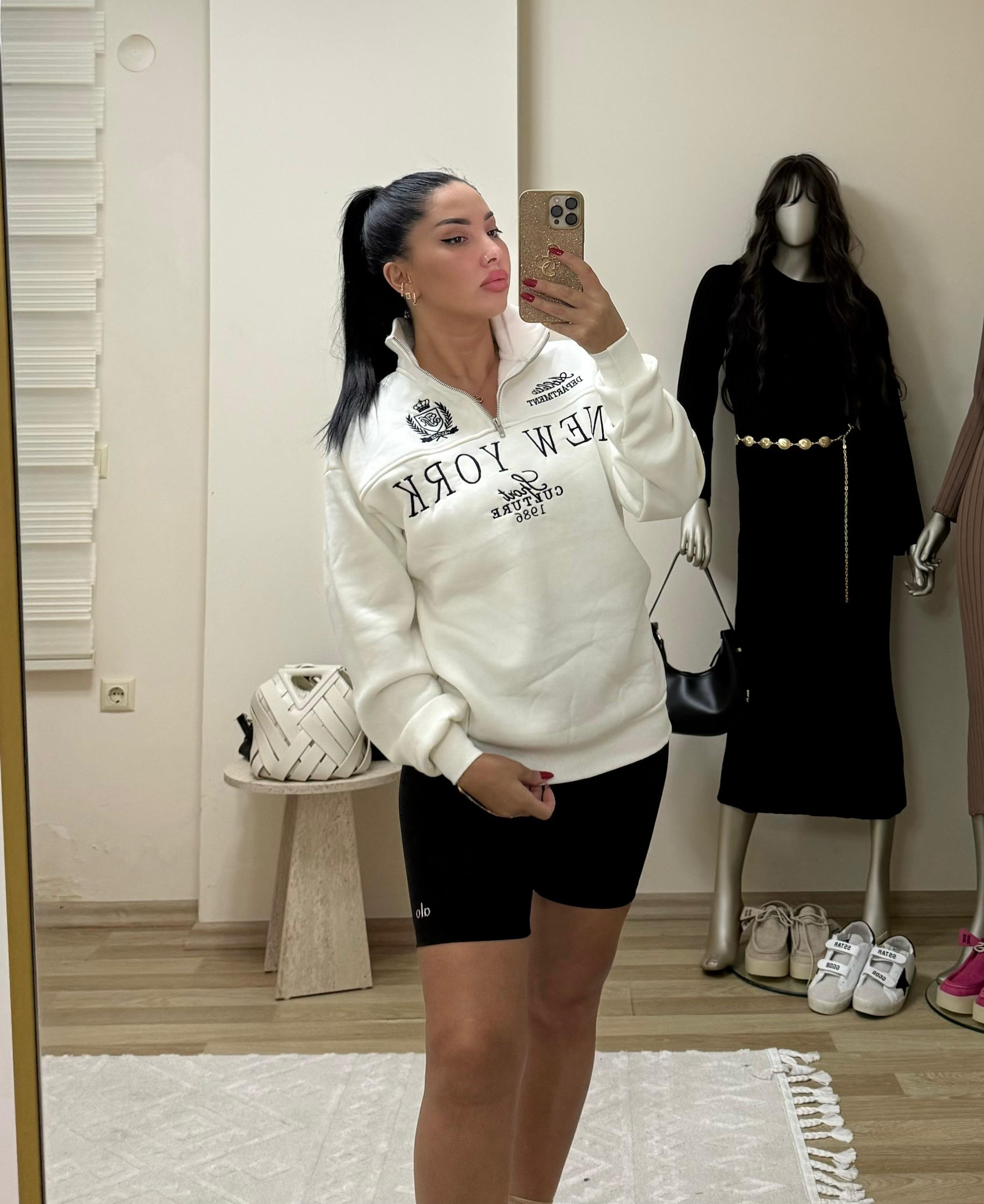 Içi şardonlu sweatshirt