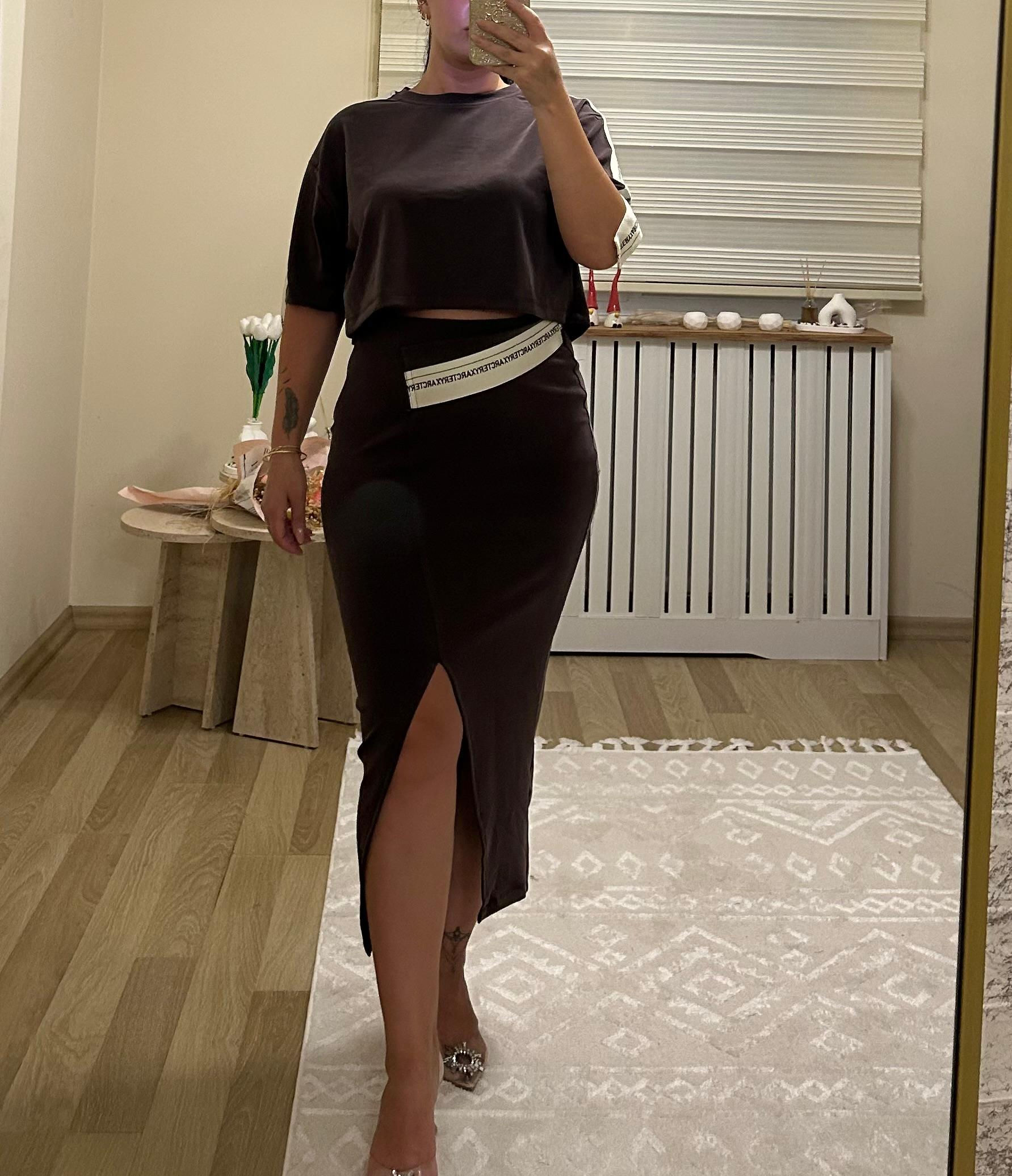 Oysho kumaş kol ve bel detaylı takım