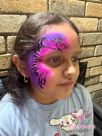 bird face paint design