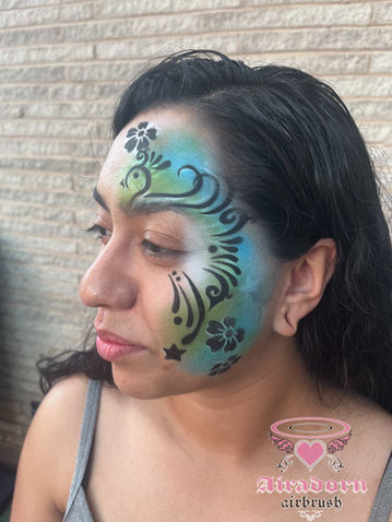 bird face paint design