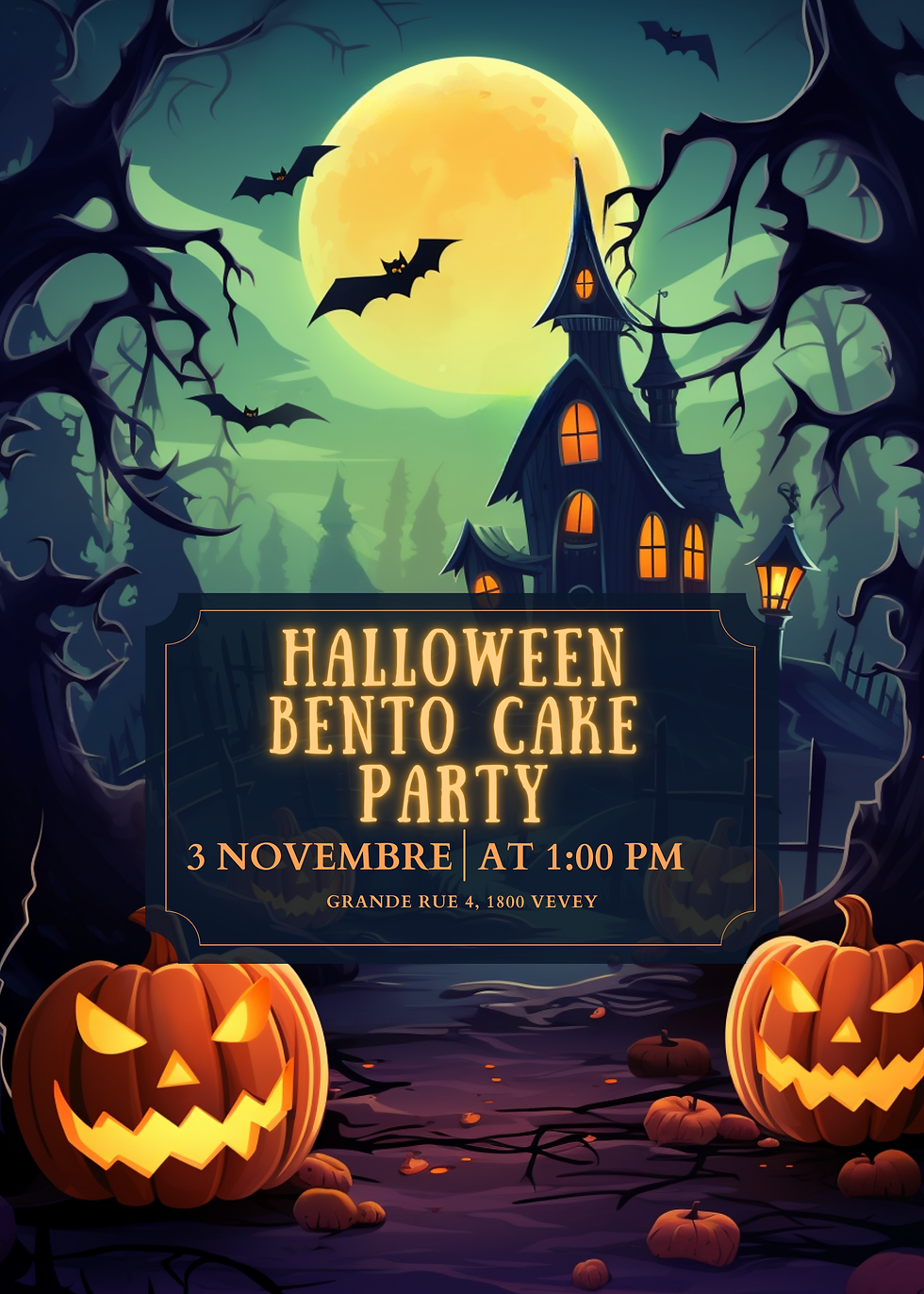 HALLOWEEN SPOOKY BENTO CAKE 