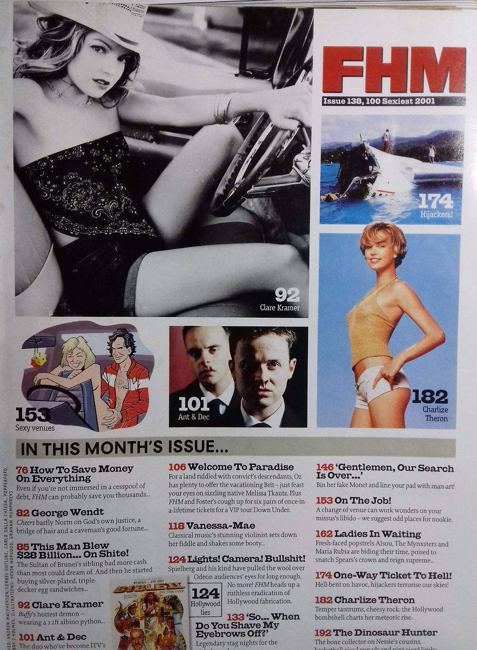 Thumbnail: FHM #138 2001 100 Sexiest - Charlize Theron, Clare Kramer, Vanessa-Mae