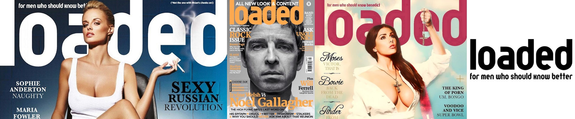 A selection of Loaded magazines for sale