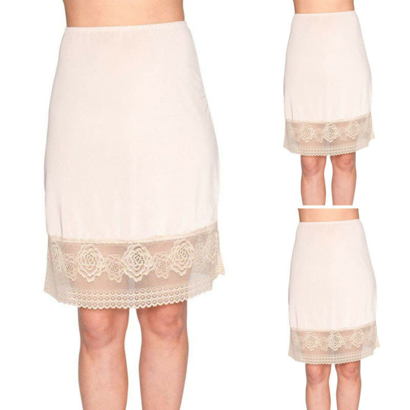 Lace and Satin Sexy Midi Skirt for Women