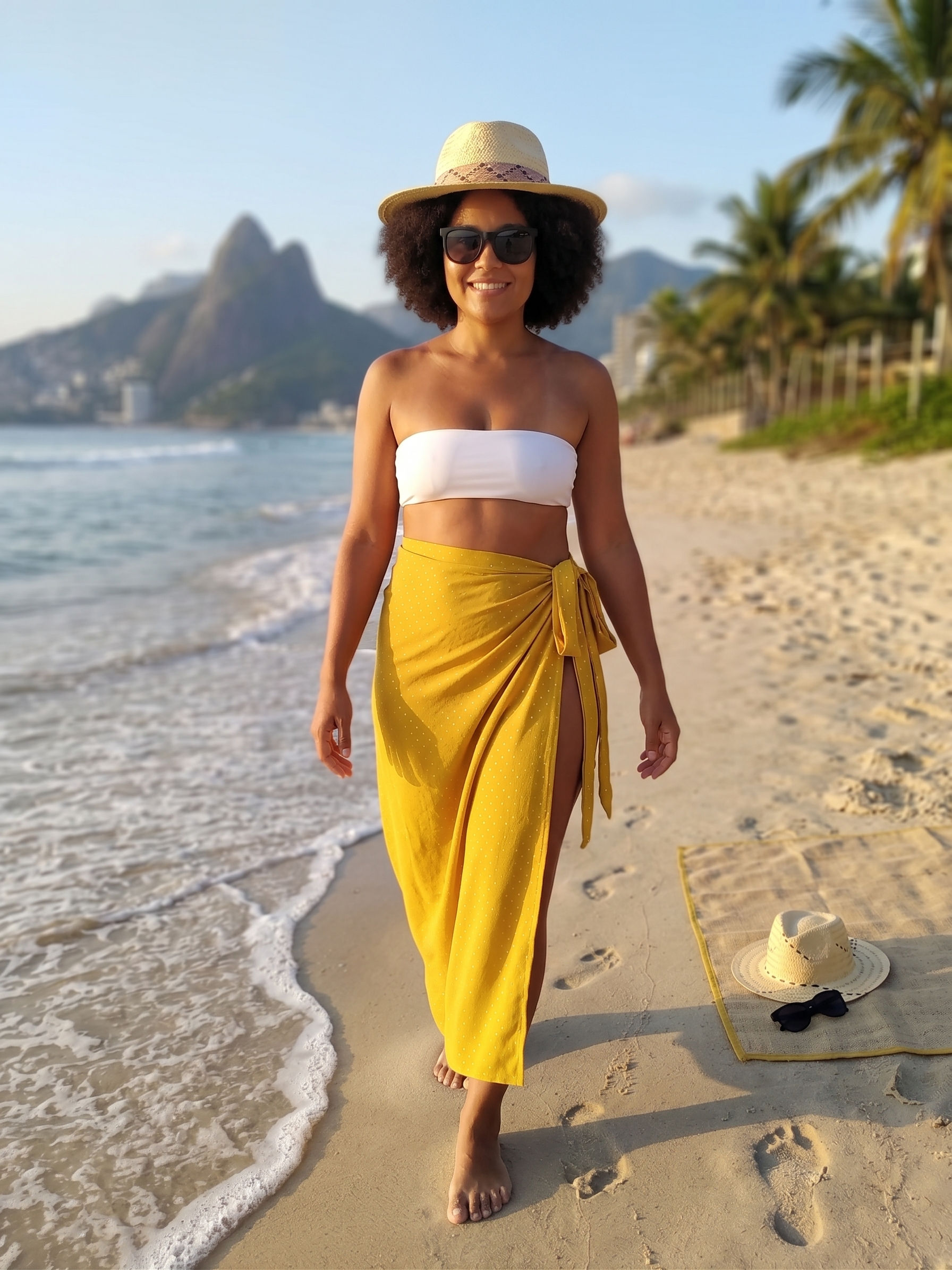 Sarong, Skirt and Beach Cover-Up – Mustard Glitter