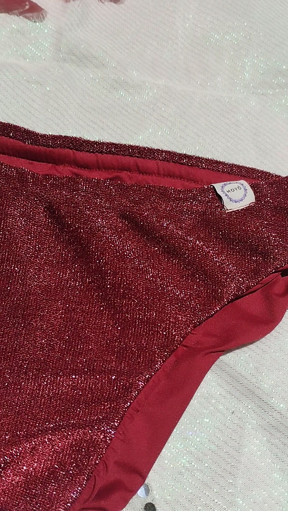 Miniatura: Sunga Slip Plus - Lurex Marsala