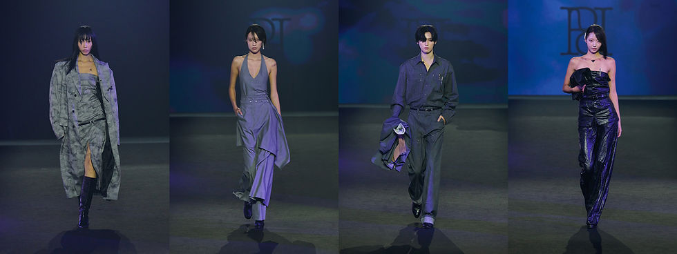 RE RHEE Spring/Summer 2027 — official runway panel 7, looks 25–28 — courtesy of RE RHEE