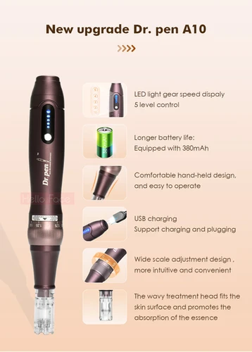 Rechargeable A10 Dr pen Derma pen Microneedling device Ladyfej's hub