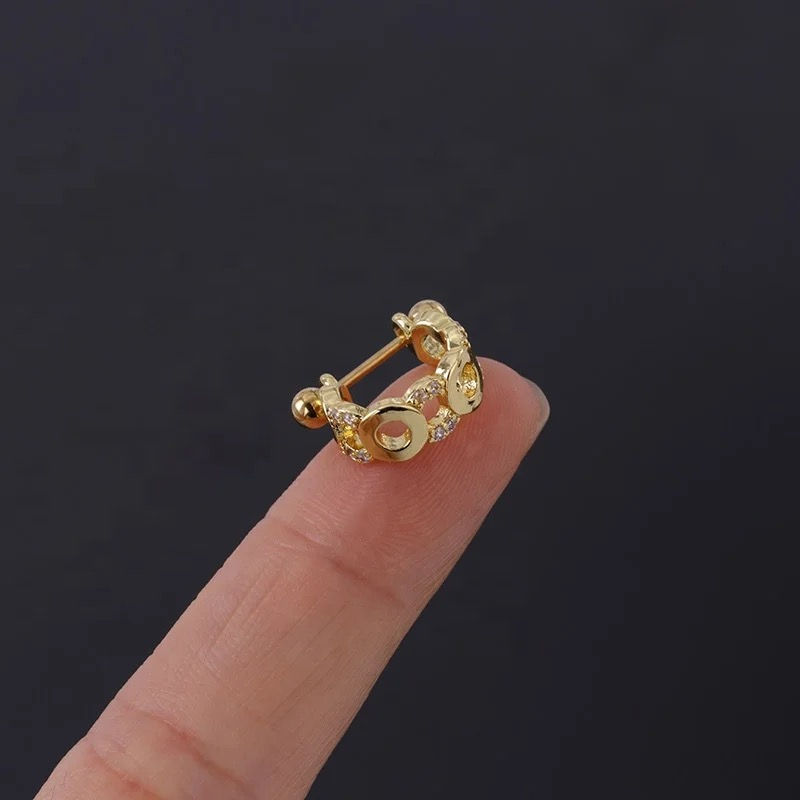 الصورة المصغرة: 1pc stainless steel cartilage piercing jewelry 