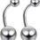 Thumbnail: 6pcs 12G Stainless Steel Belly piercing Barbell