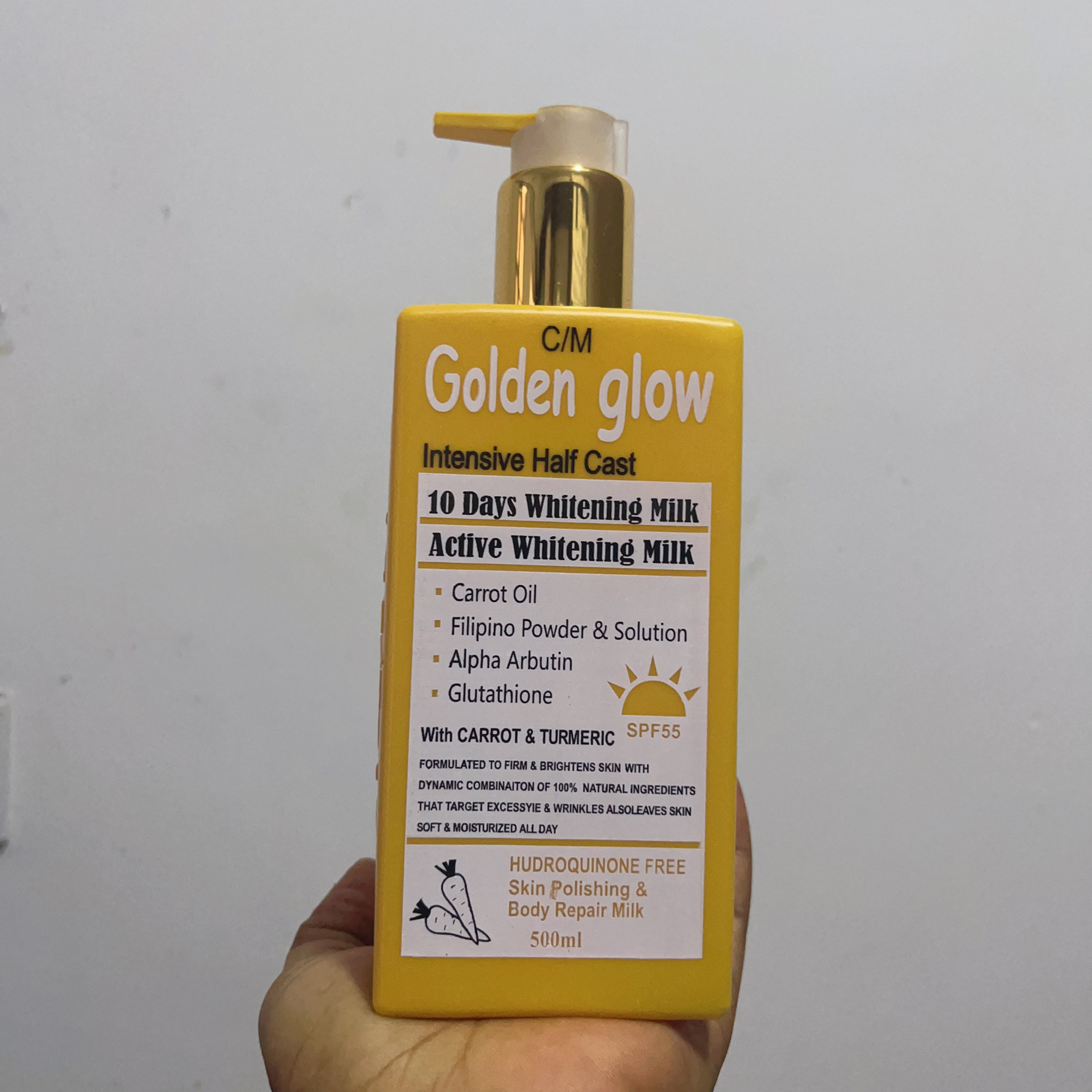 Golden glow Intensive Half cast whitening milk 500ml