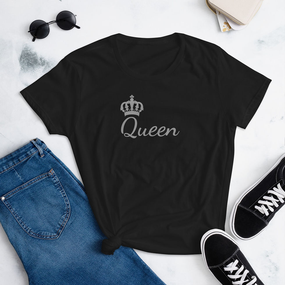 Thumbnail: Queen women's short sleeve t-shirt - Black