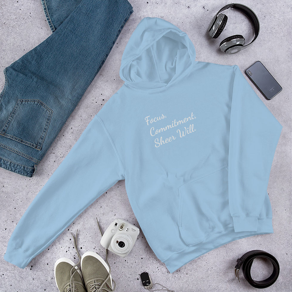 Thumbnail: Focus, Commitment, Sheer Will hoodie