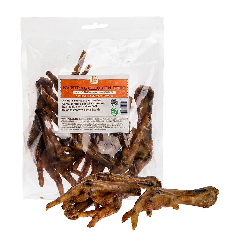 JR Dried natural chicken feet x 10