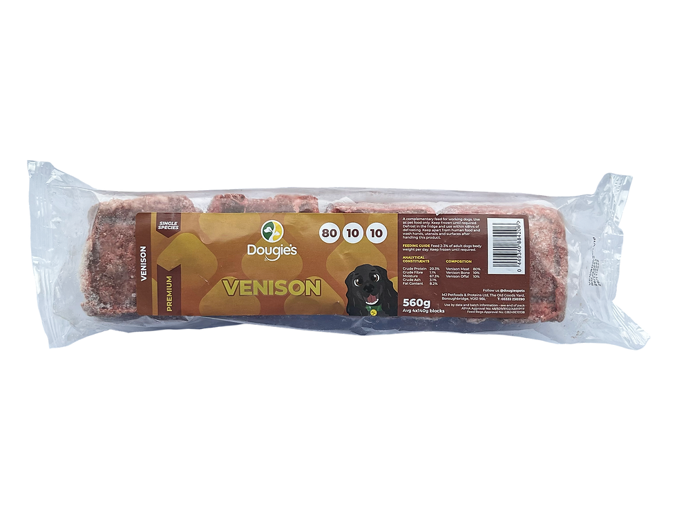 Dougies venison 80.10.10. 560g