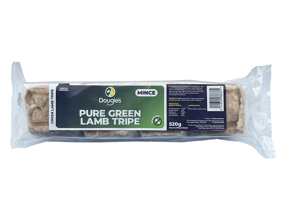 Dougies Green lamb tripe 560g
