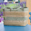 Thumbnail: Square sage and jute striped basket