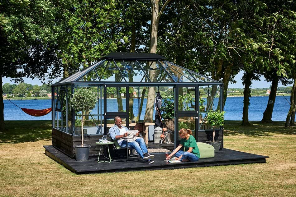 Thumbnail: Grand Oase 13,0 m² anthracite w/ 3 mm toughened glass - wall