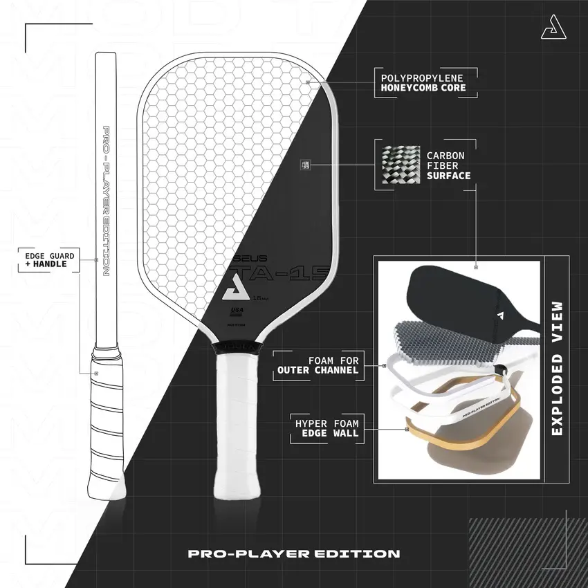 縮圖：JOOLA Perseus 14mm MOD TA-15 Pro-Player Edition Pickleball Paddle