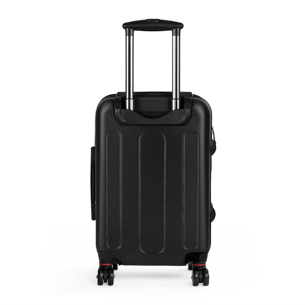 Thumbnail: Black Regal Print Carry-On Suitcase