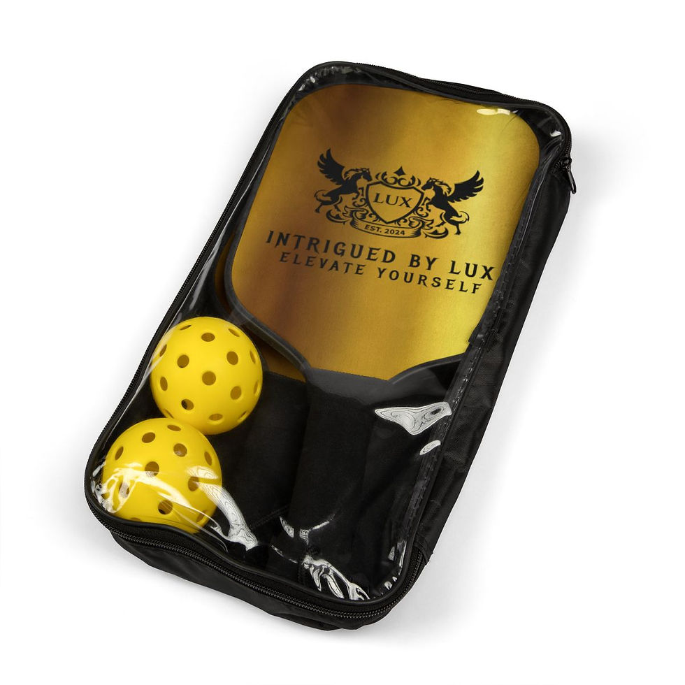 Thumbnail: Gold & Black "INTRIGUED BY LUX" Pickleball Kit