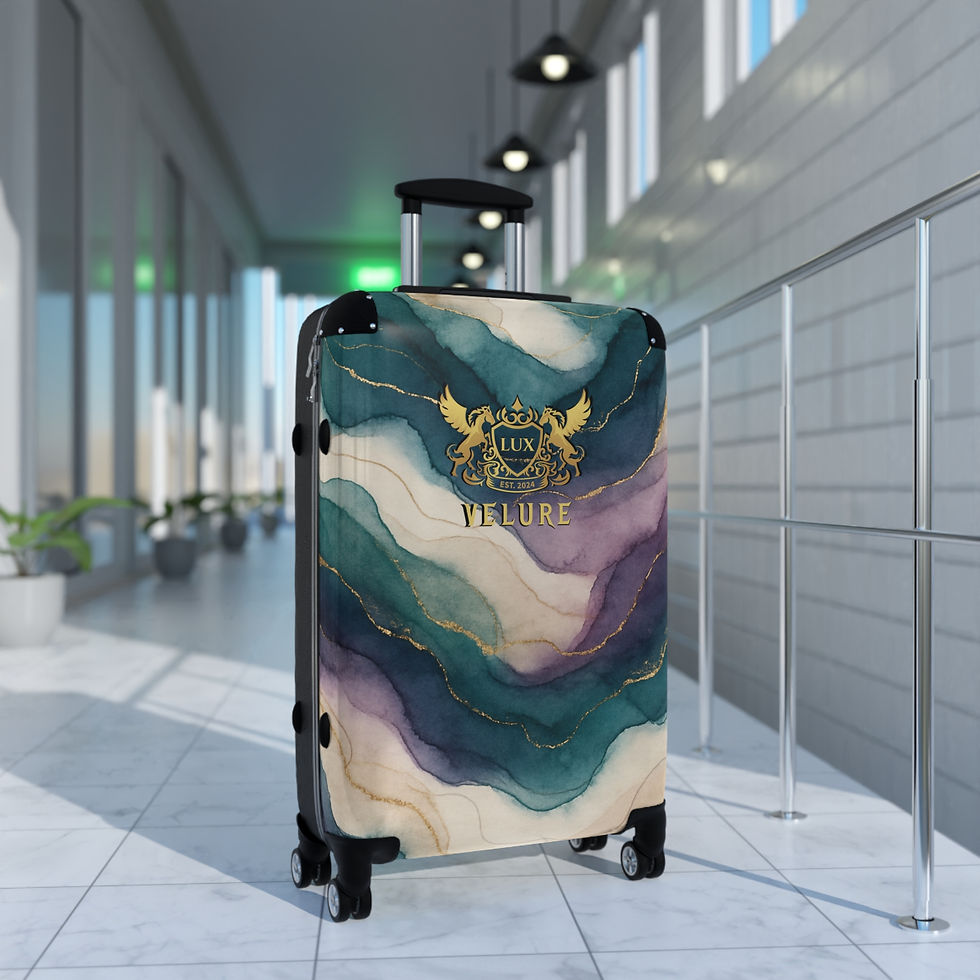 Thumbnail: Velure Wave Watercolor  Carry-On Suitcase