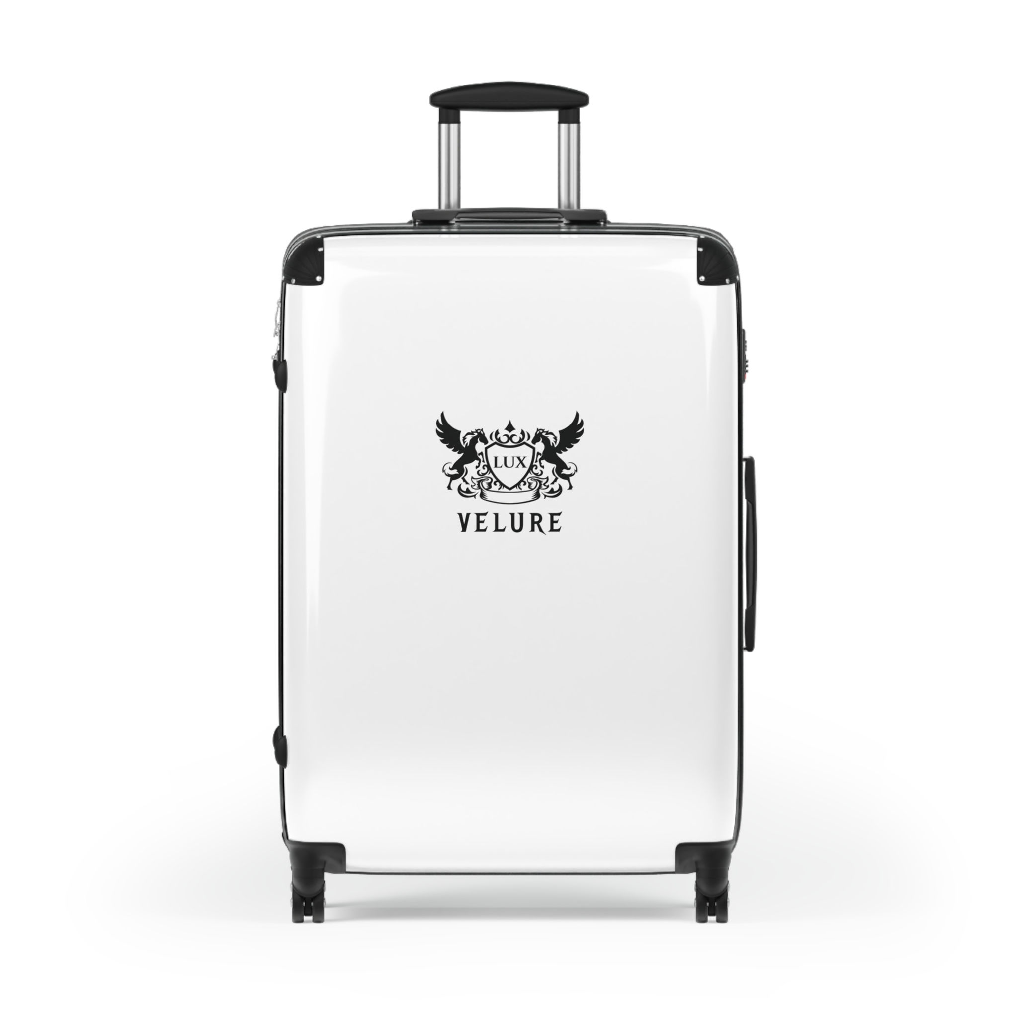 Velure White & Black Carry-On Suitcase