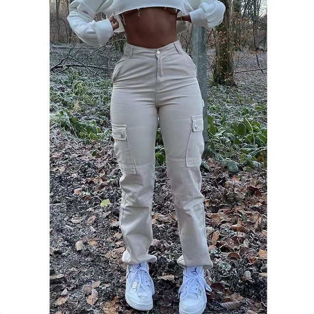 Thumbnail: High-waisted Multi-pocket Pants