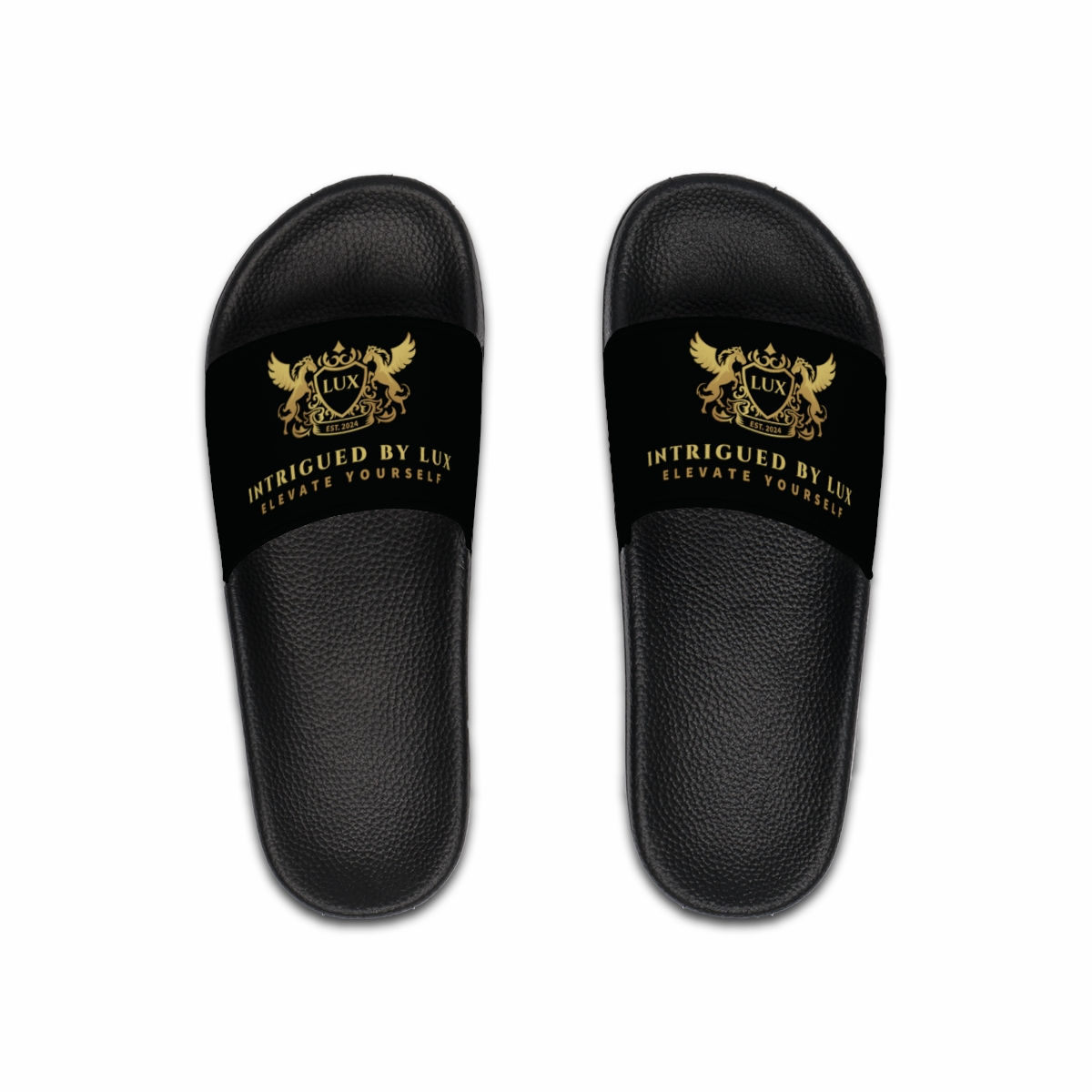 INTRIGUED BY LUX BRANDED Men's Slide Sandals