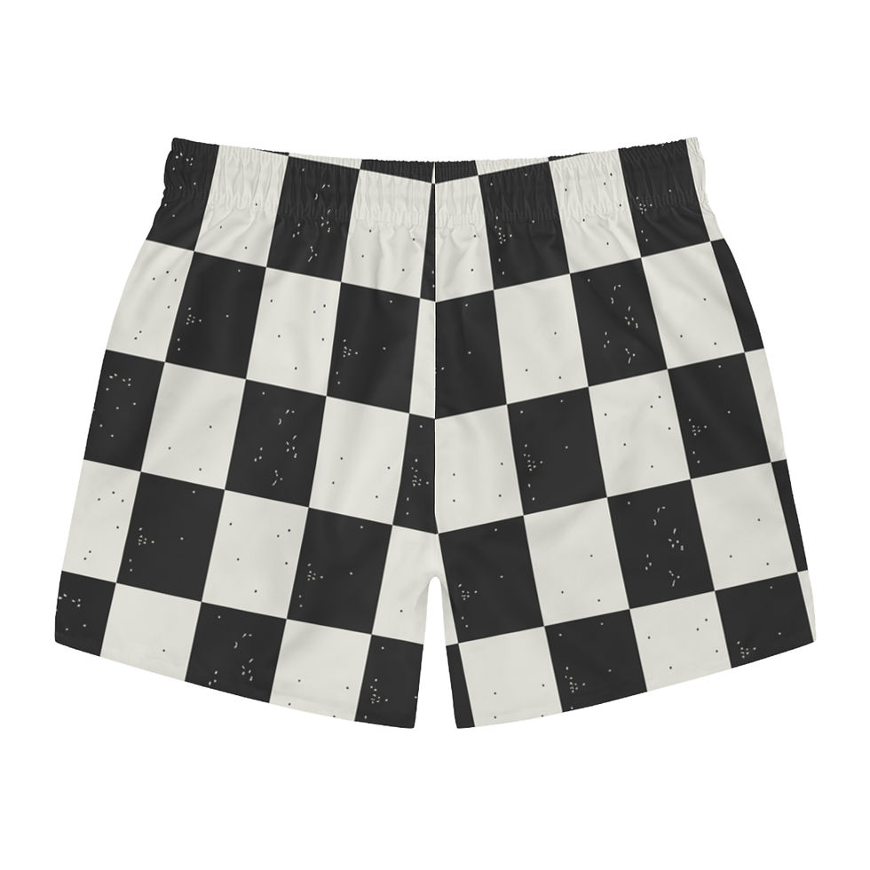 Thumbnail: White & Black Checkered Swimming Trunks