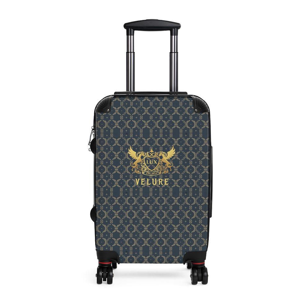 Thumbnail: Velure Lucxury Commons Blue & Gold Carry-On Suitcase