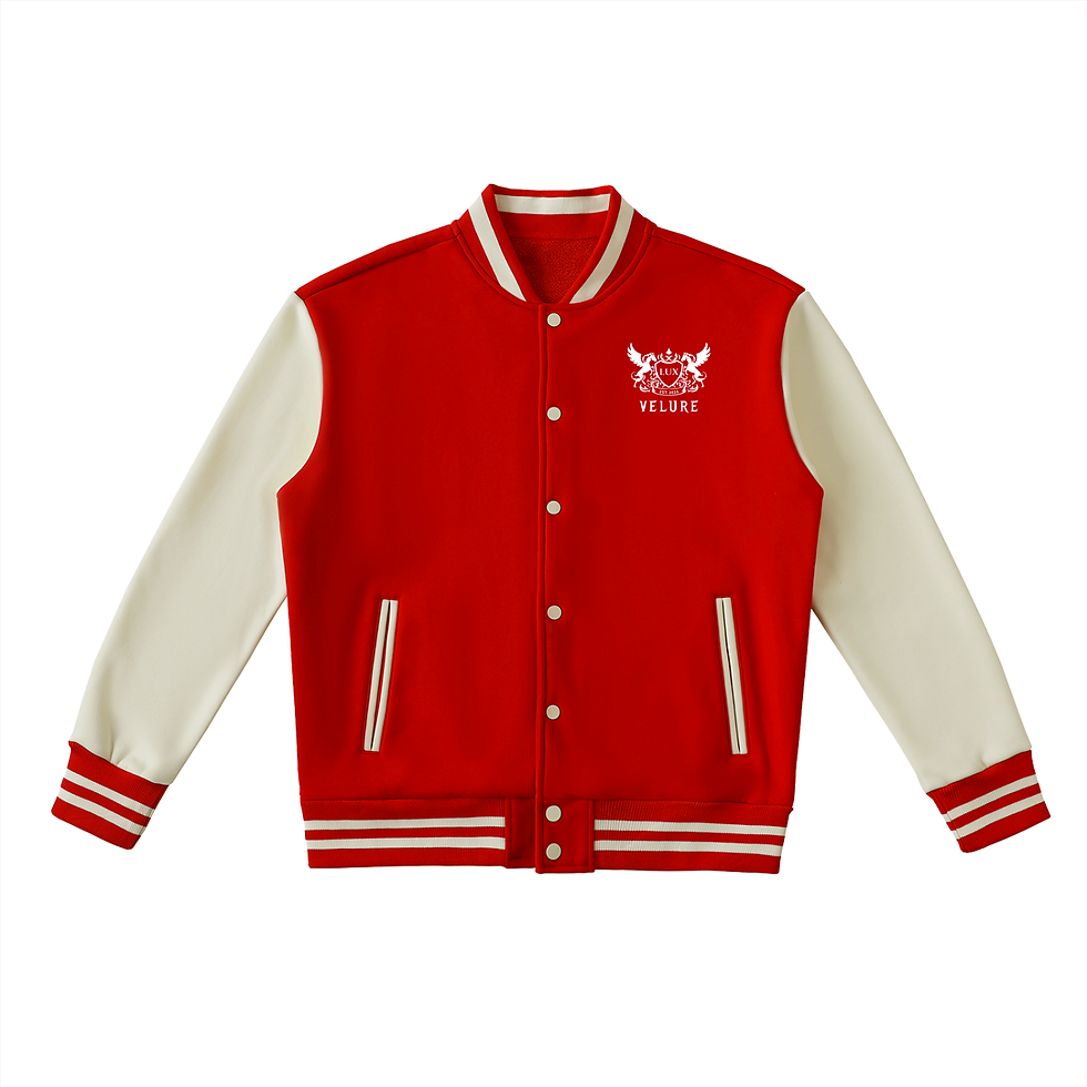 Thumbnail: Two-Tone Fleeced Varsity Jacket