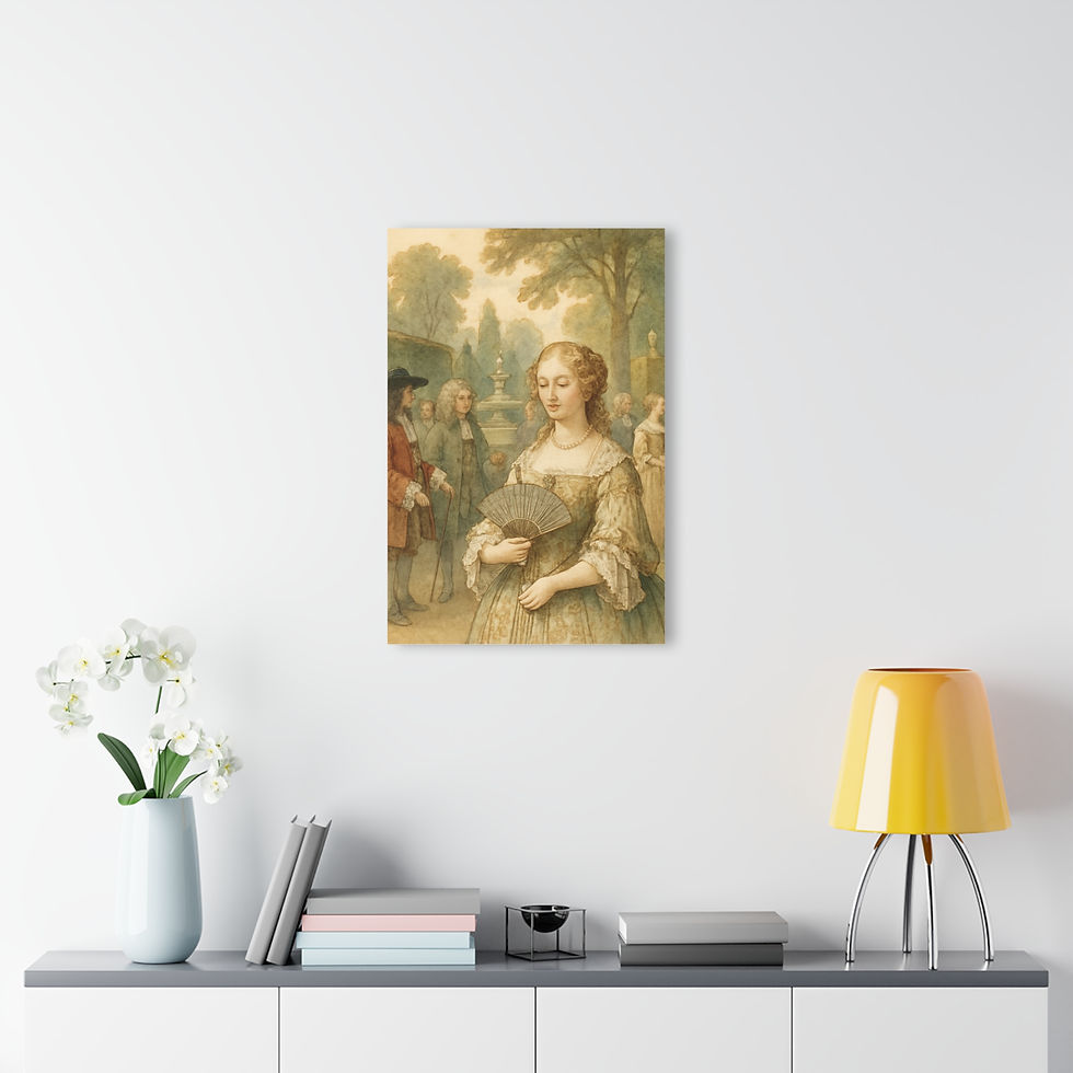 Thumbnail: Original Art Warm Eve in Garden (French Cleat Hanging) 
