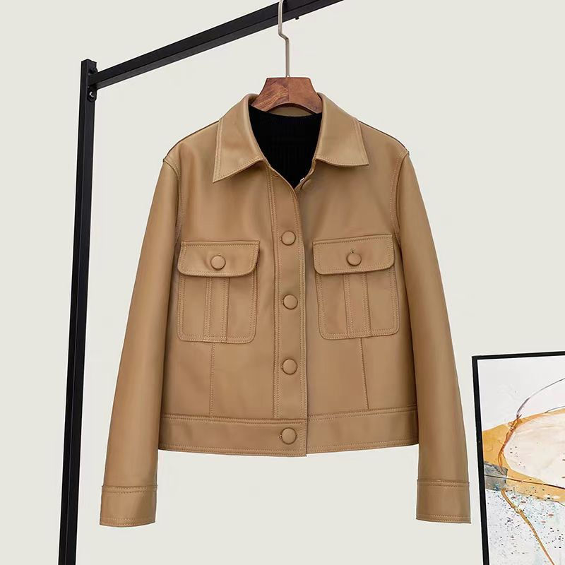 Thumbnail: European 2024 Autumn New Genuine Leather Clothing Women's Casual All-match Shee