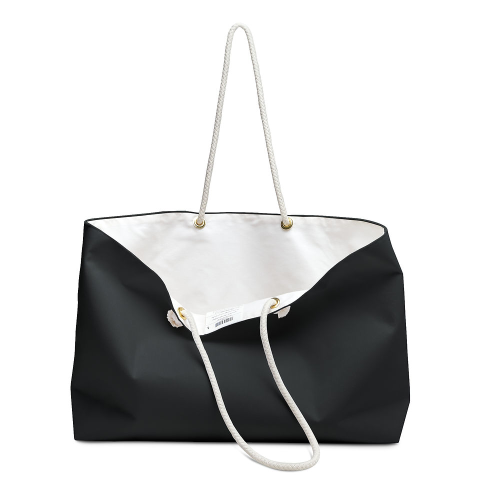Thumbnail: Velure Black Weekender Bag - Stylish Travel Tote 