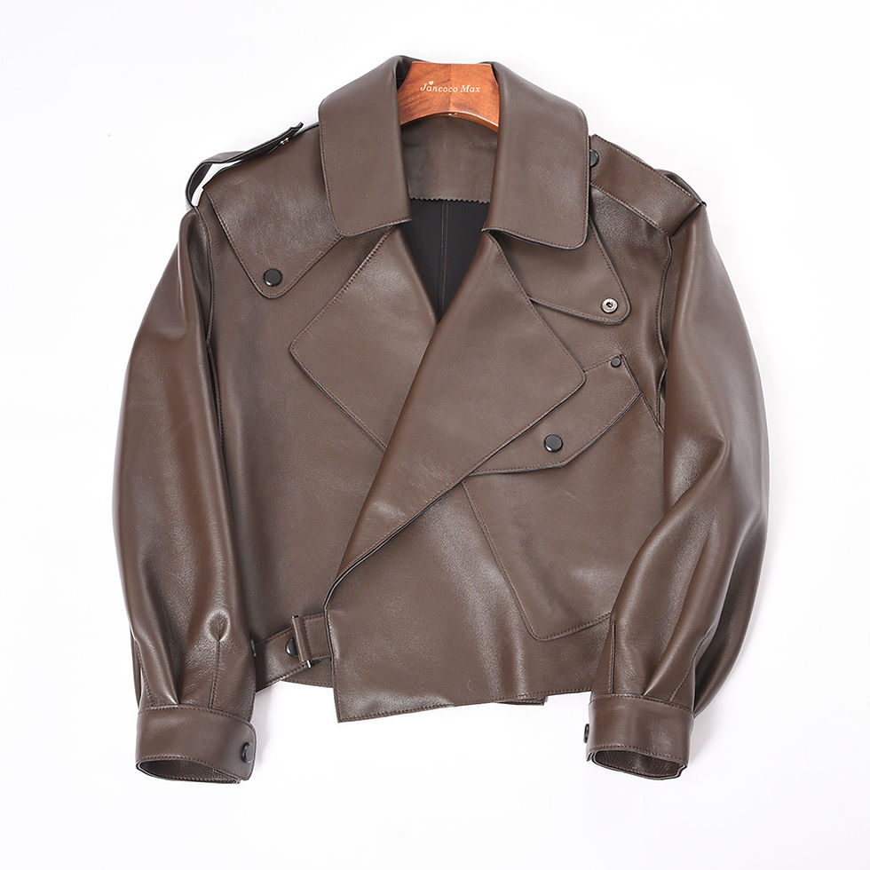 Thumbnail: Women's Real Sheepskin Bomber Leather Jacket