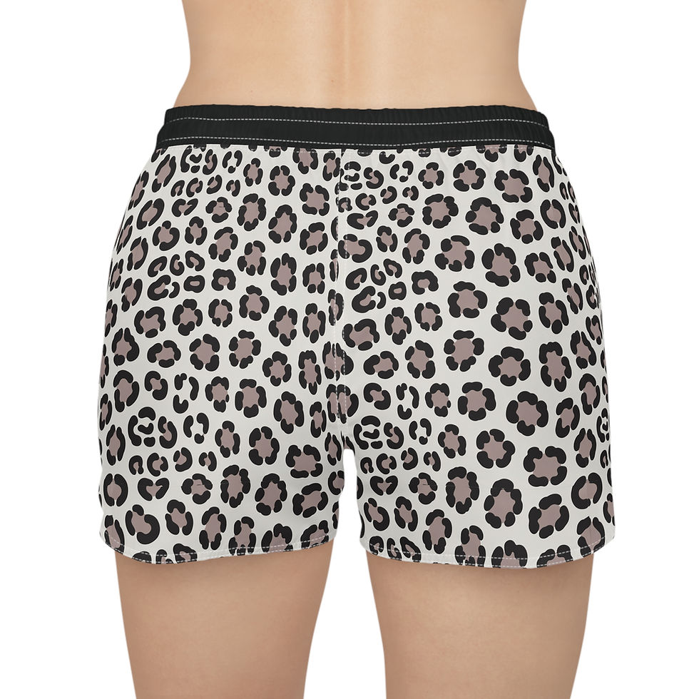 Thumbnail: Leopard Print Women's Lounge Shorts — Lightweight Drawstring Beach & Sleepwear