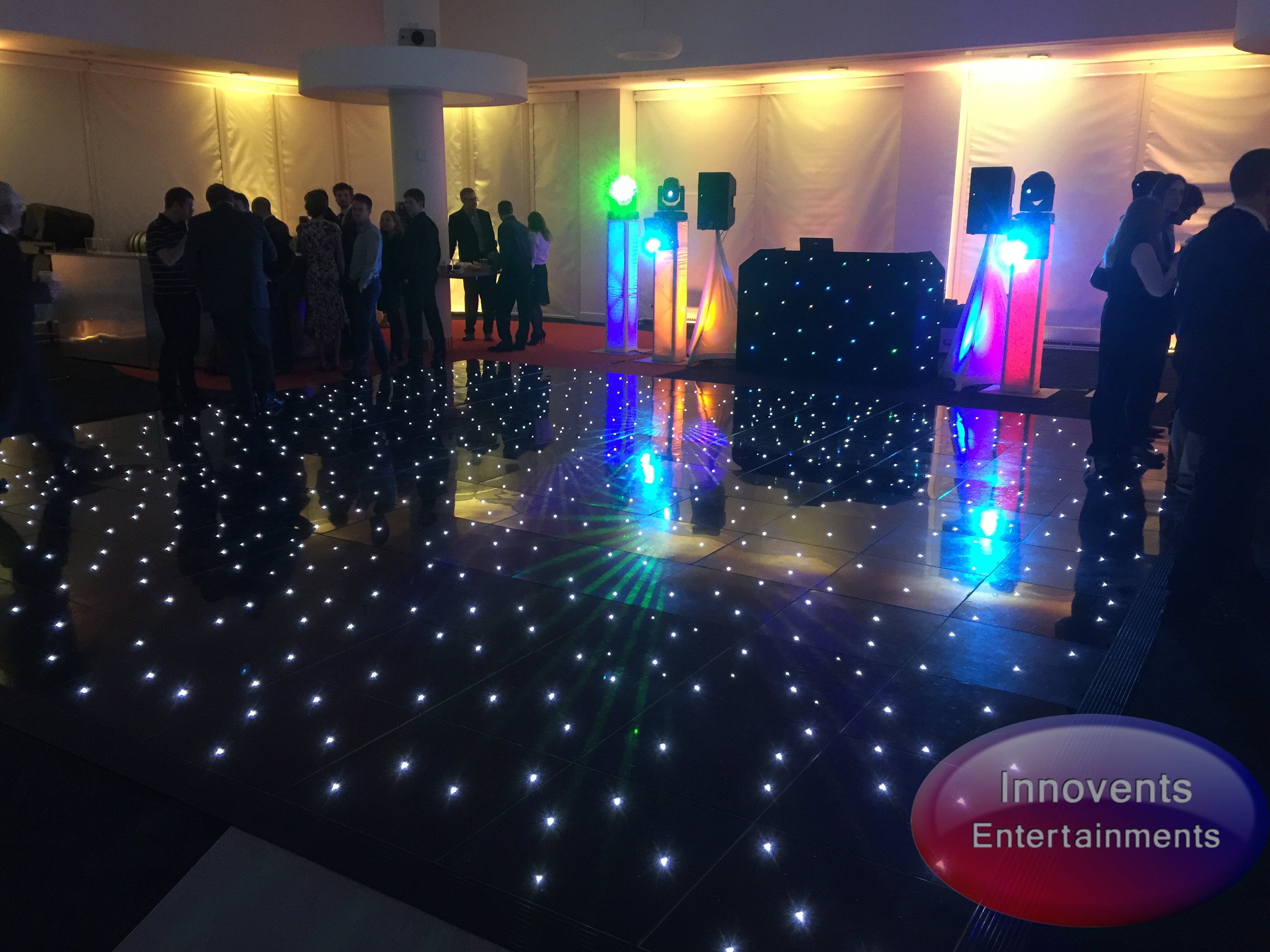 Black led dance floor for hire in Berkshire, Hampshire and Surrey