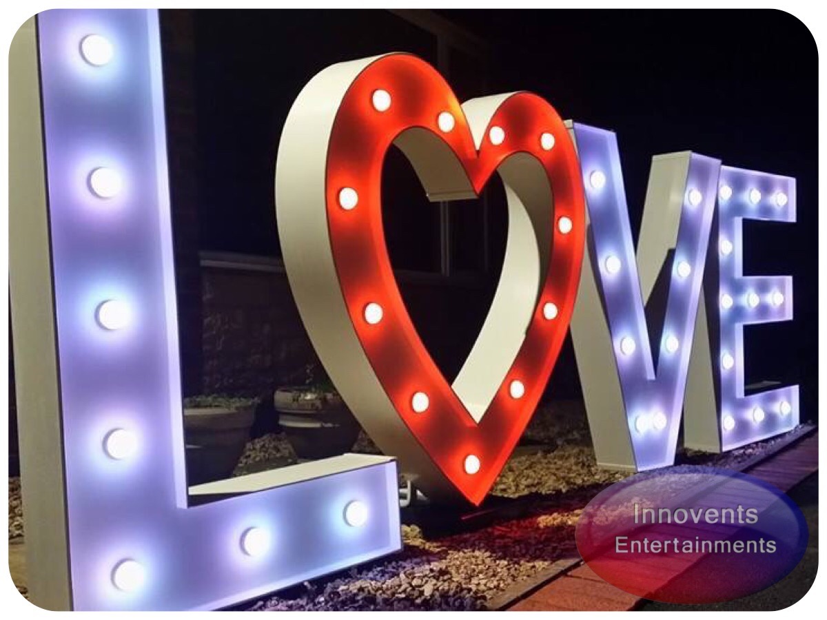 Led Light Up Letters for hire in Berkshire, Hampshire & Surrey.