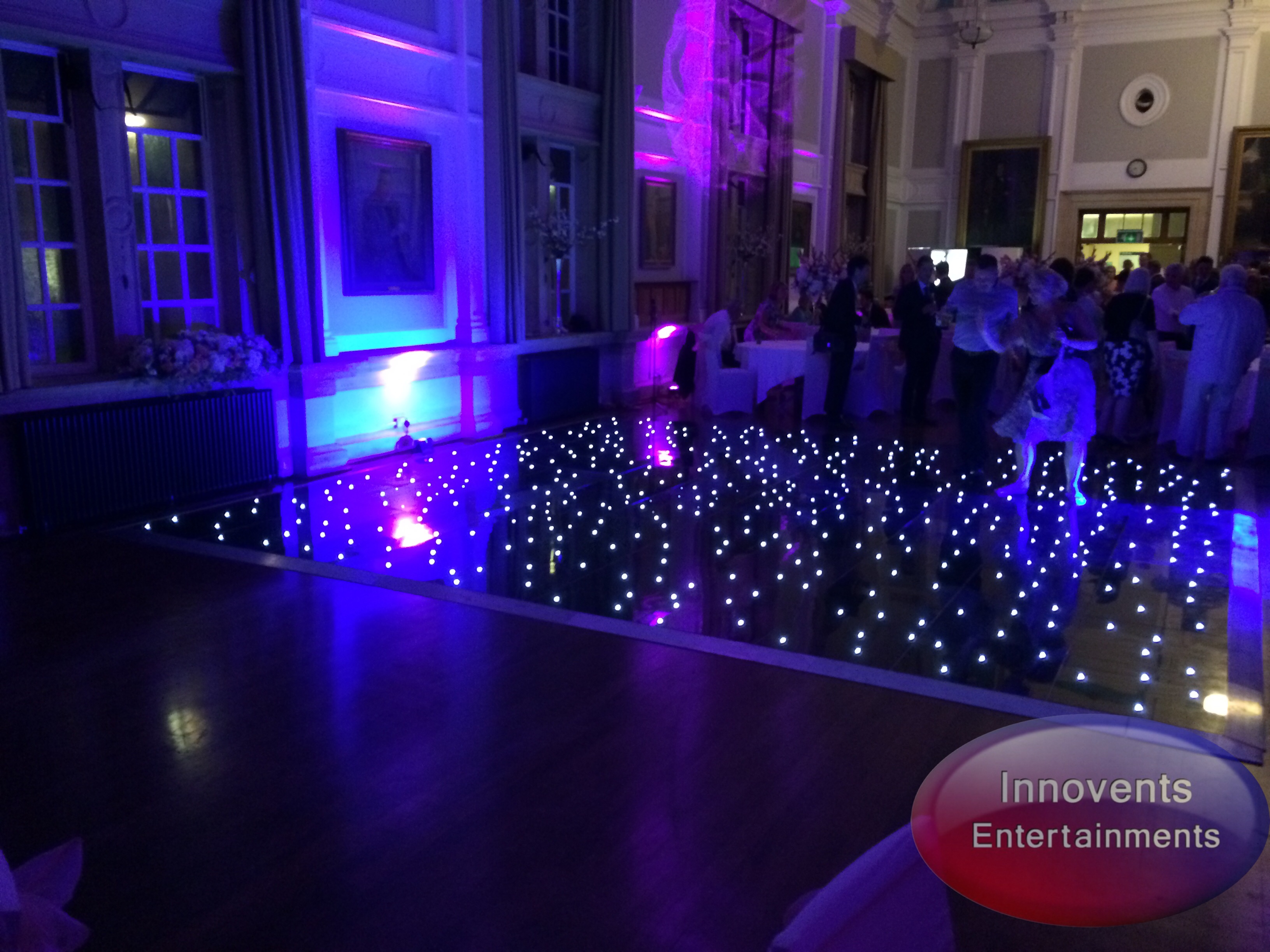 Black led dance floor for hire in Berkshire, Hampshire and Surrey